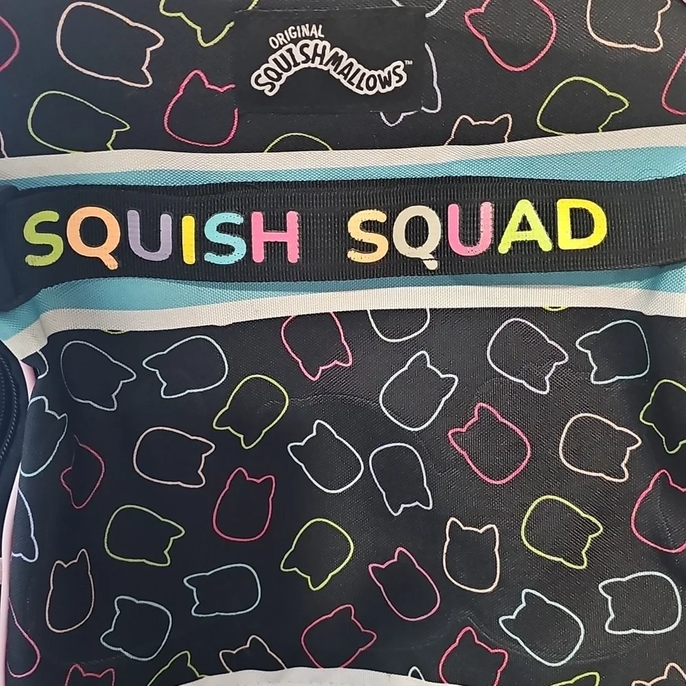 Squishmallows Black and Multicolor Backpack